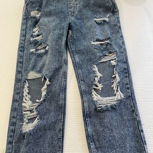 Refuge Distressed Denim Overalls